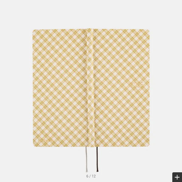 Hobonichi Techo 2025 Planner - Shirt Fabric Cover in Harvest Plaid | Weekly Horizontal Layout | January & Monday Start | English Edition | Perfect for Journaling, Scheduling & Productivity Tracking