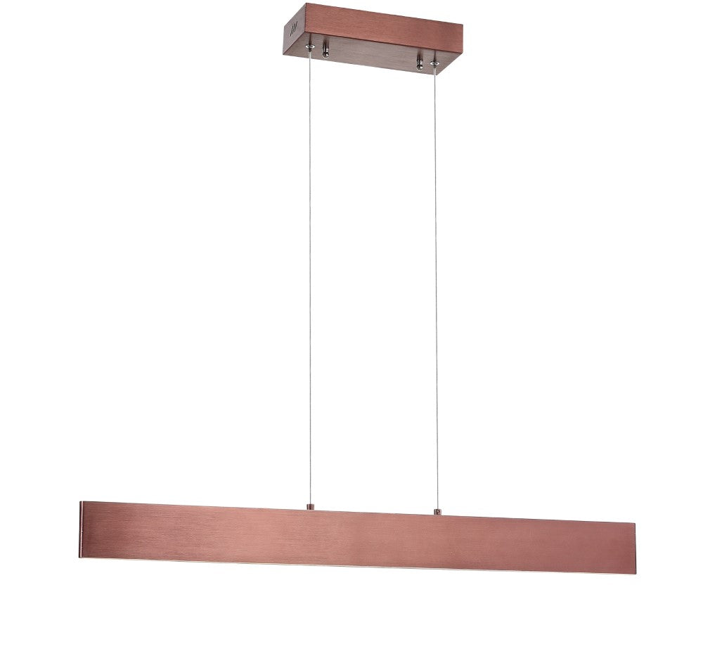 Dimmable Adjustable LED Linear Pendant Light - Modern Metal Fixture for Kitchen Island, Dining Room & Office Lighting | Energy Efficient Integrated LED