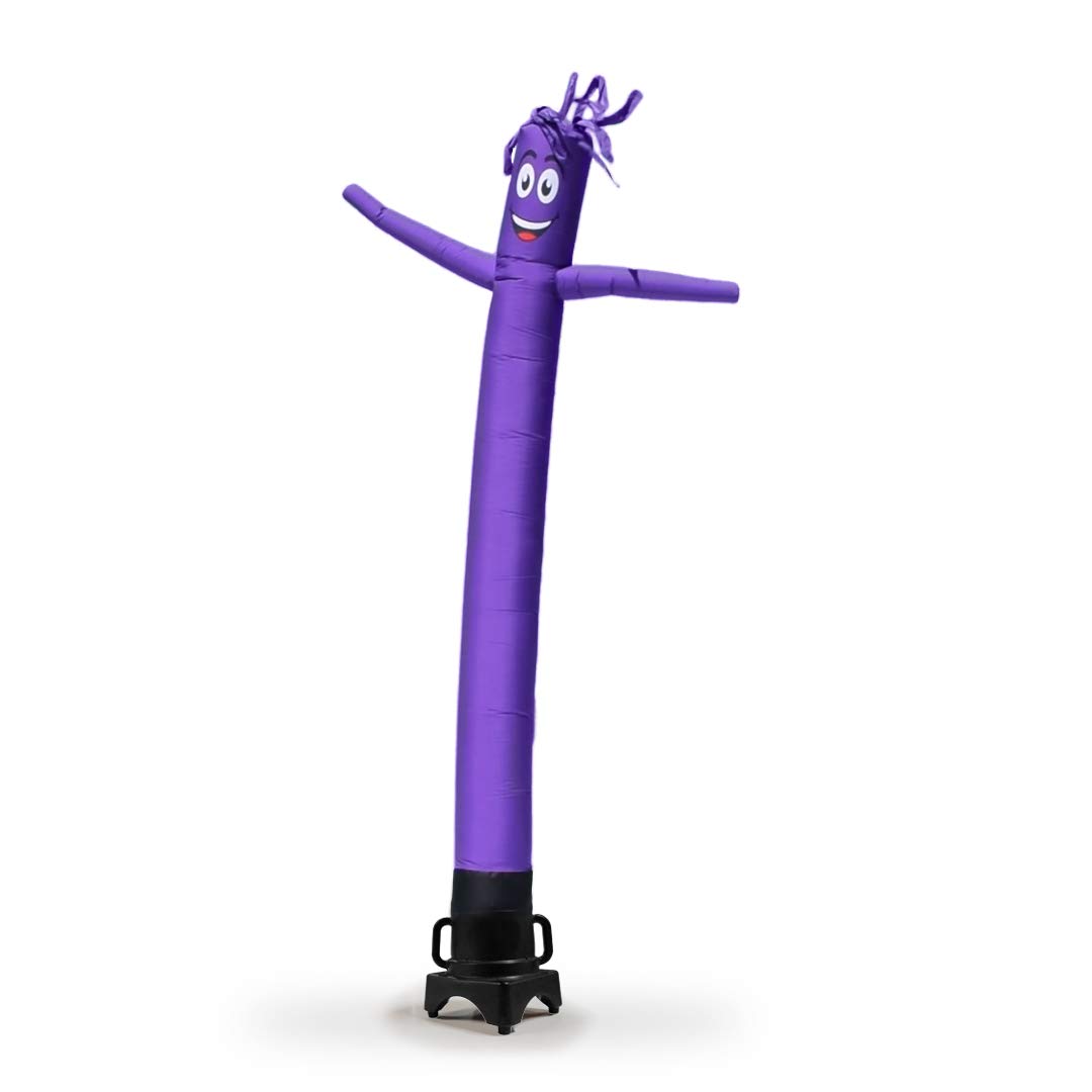 8FT Violet Inflatable Tube Man with Air Blower - Waving Air Dancer for Car Dealerships, Grand Openings & Outdoor Advertising | Includes 6FT Solid Color Feather Flag by Feather Flag Nation