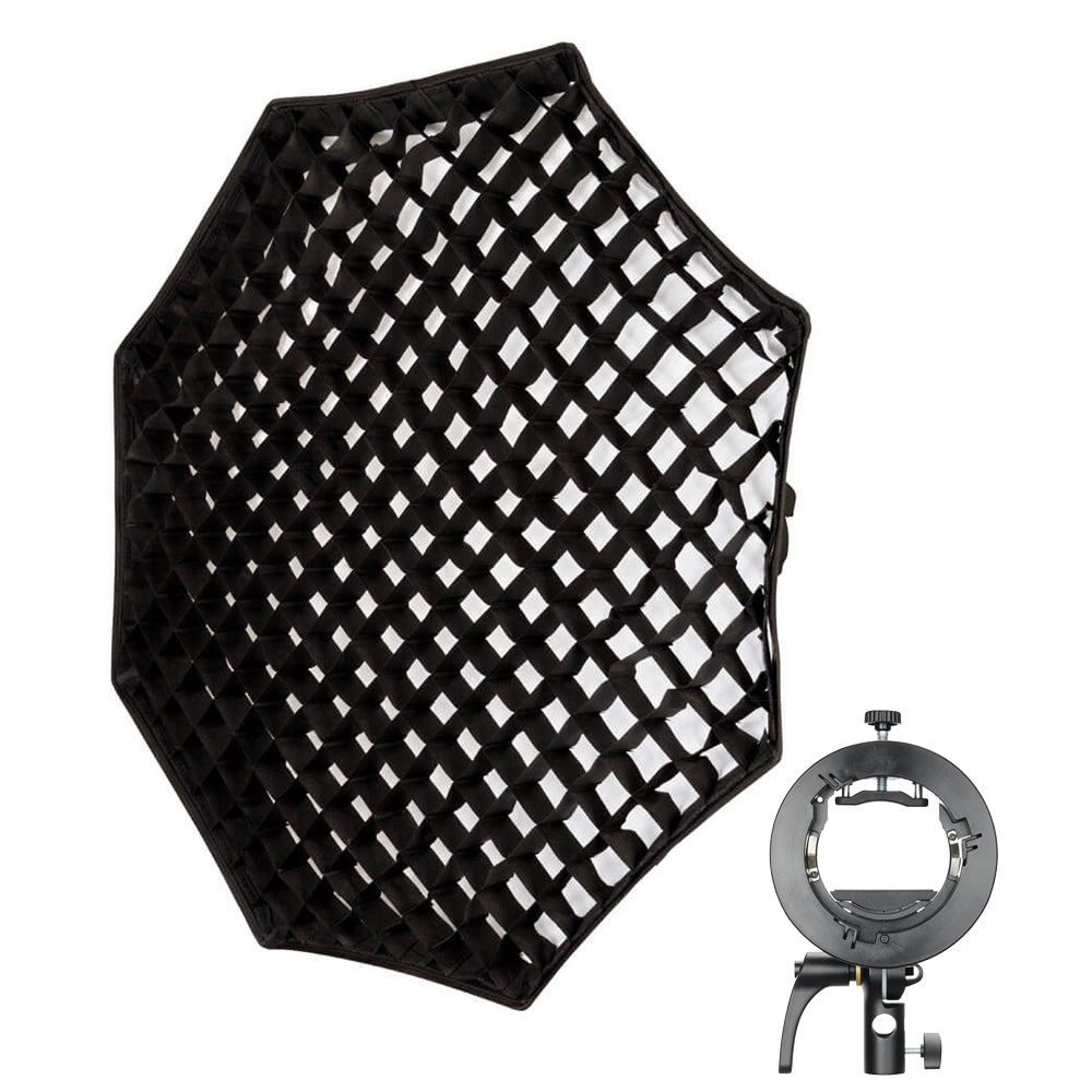 4ft Octagonal Softbox with 5cm Grid - Professional Photography Lighting Diffuser for Studio Portraits, Product Shoots & YouTube Videos