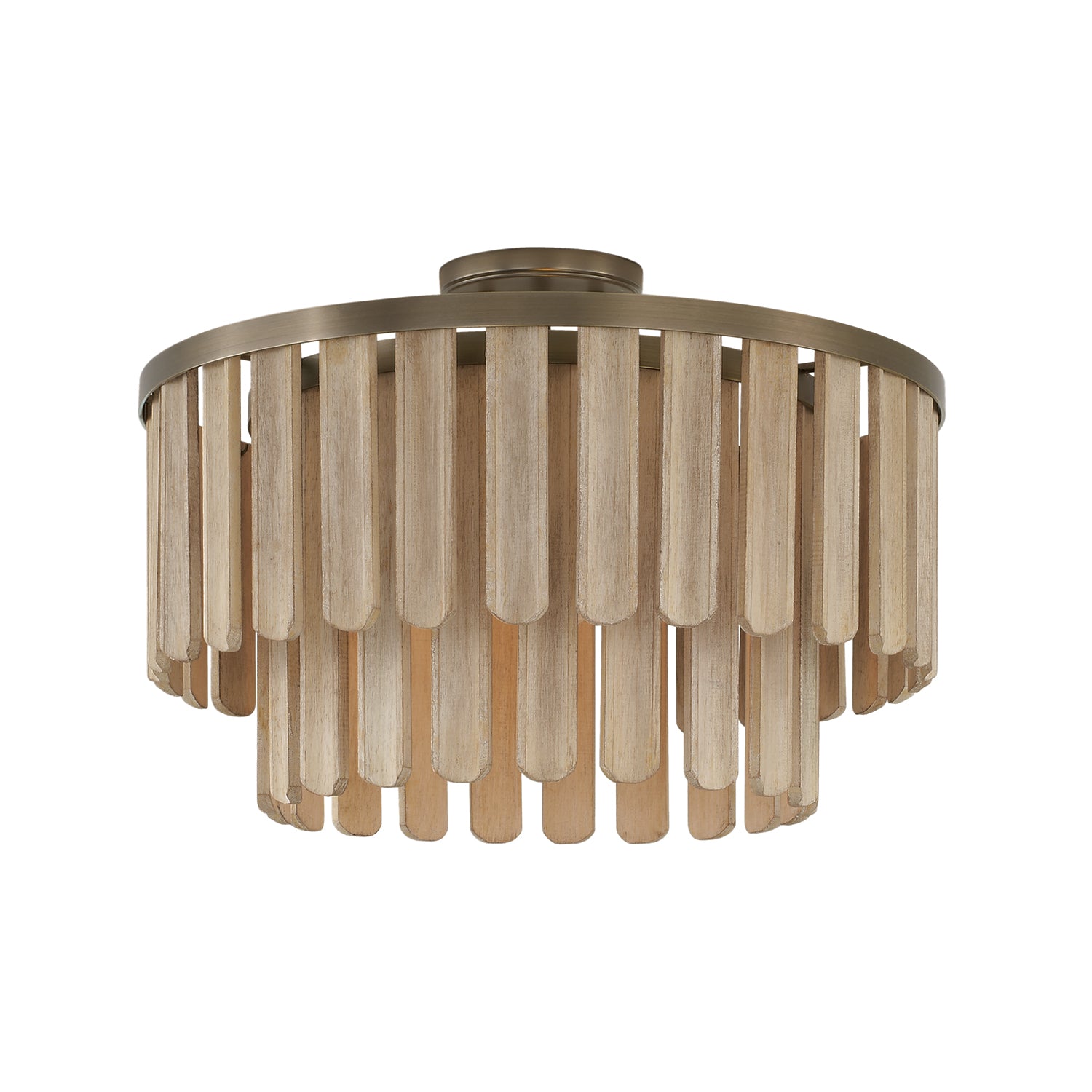 Isla Semi Flush Mount Ceiling Light - Modern Farmhouse Lighting Fixture for Bedroom, Kitchen, Dining Room & Hallway