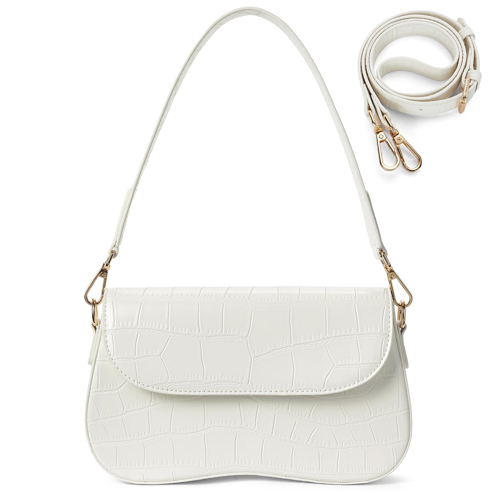 Telena Vegan Leather Shoulder Bag for Women - Crossbody Purse with 2 Removable Straps | Stylish & Functional Handbag for Work, Travel & Everyday Use