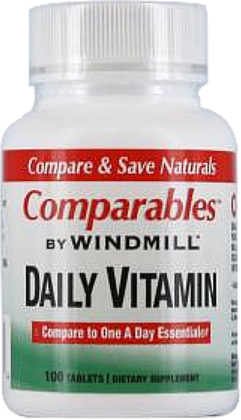 Windmill Comparables Daily Multivitamin Tablets - 100 Tablets (Pack of 2) for Adults - Immune Support & Energy Boost - Perfect for Busy Professionals & Active Lifestyles