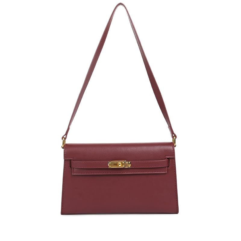 Luxury Leather Women's Underarm Shoulder Bag - Designer Crossbody Handbag with Large Capacity for Work, Travel & Everyday Use