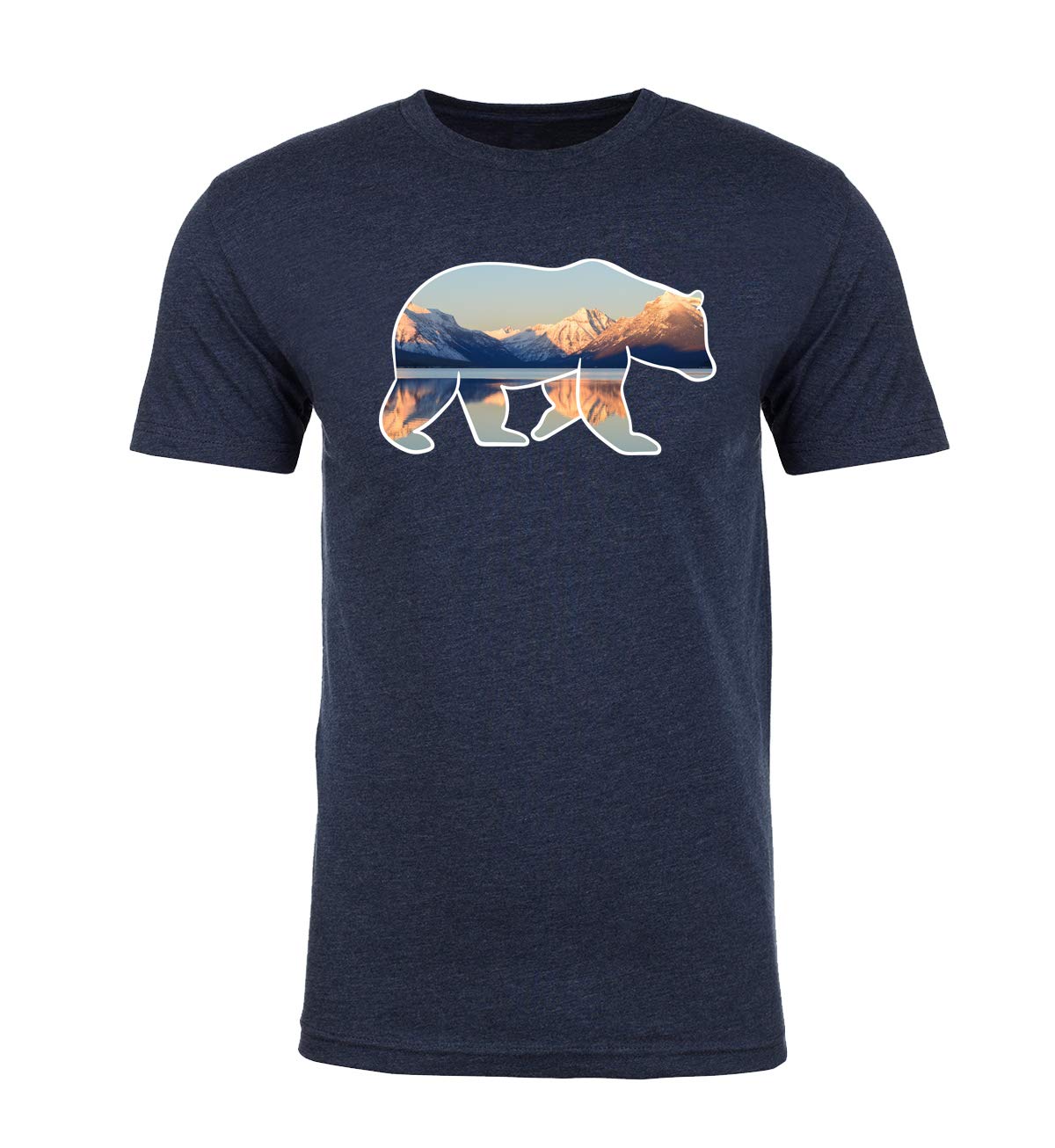 Bear Graphic T-Shirt for Men - Wildlife Mountain Design Casual Tee - Perfect for Hiking, Camping & Outdoor Adventures