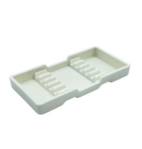 2-Pack Autoclavable Plastic Dental Instrument Organizer Trays #16A - Durable White Cabinet Tray for Dental Tools, Hand Instruments & Surgical Equipment - Perfect for Dental Clinics, Hospitals & Sterilization Areas