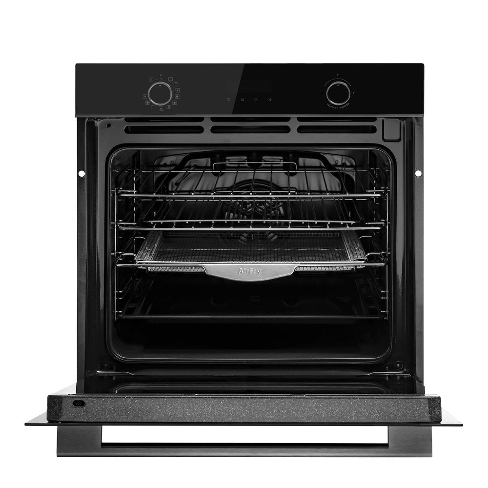 60cm 11-in-1 Multi-Function Oven with Air Fryer - Omega OBO6011AM Midnight Black | Perfect for Baking, Roasting, Air Frying & More in Home Kitchen