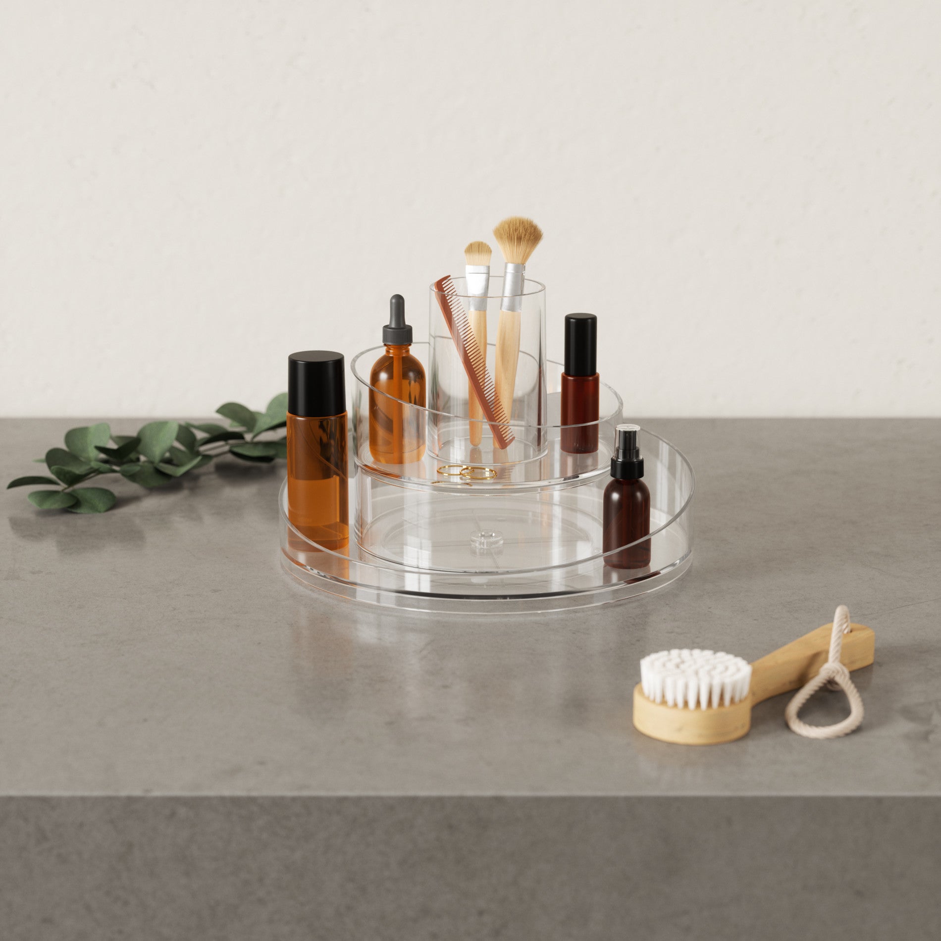 Cascada Cosmetic Organizer - Acrylic Makeup Storage Case with Drawers for Vanity, Bathroom & Travel | Perfect for Lipstick, Brushes & Skincare Products