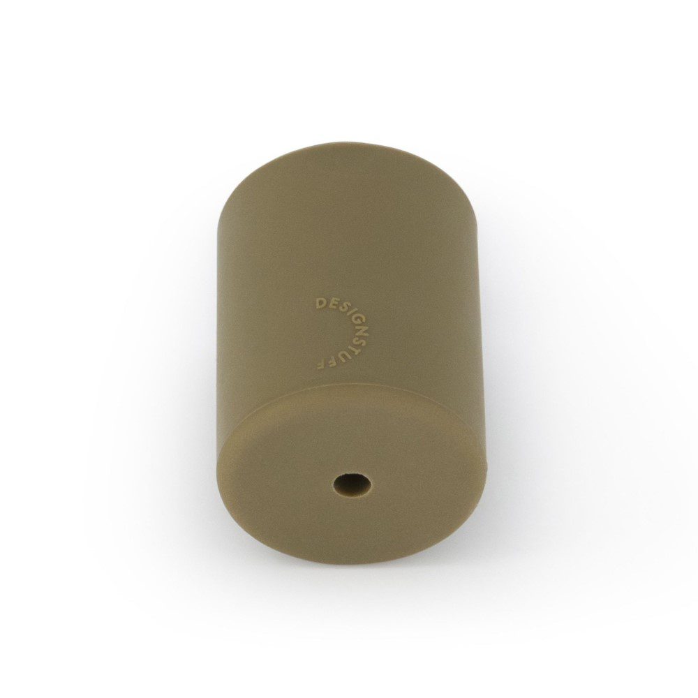 DESIGNSTUFF Toothbrush Holder - Modern Khaki Bathroom Organizer for Countertop or Wall Mount | Perfect for Home, Apartment, Dorm & Travel Use