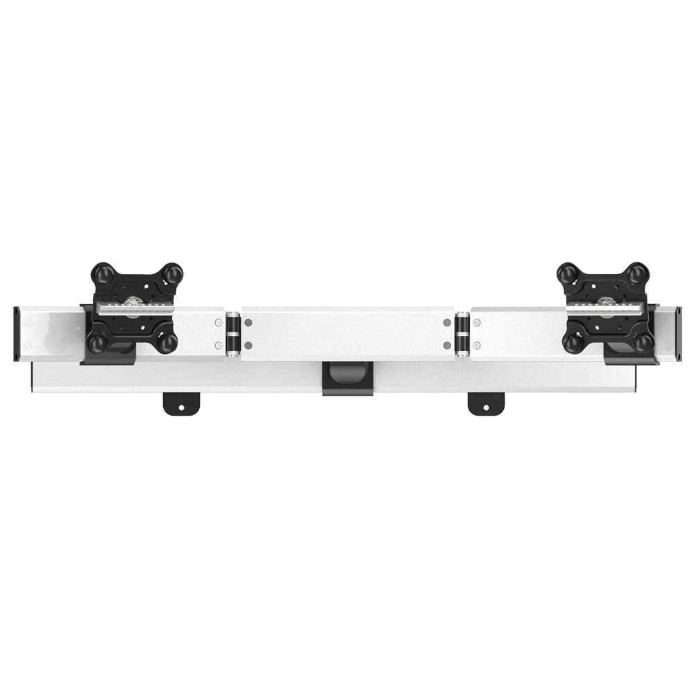 Dual Monitor Slideable Wall Mount for Apple Displays - Adjustable VESA Bracket for Home Office & Gaming Setup