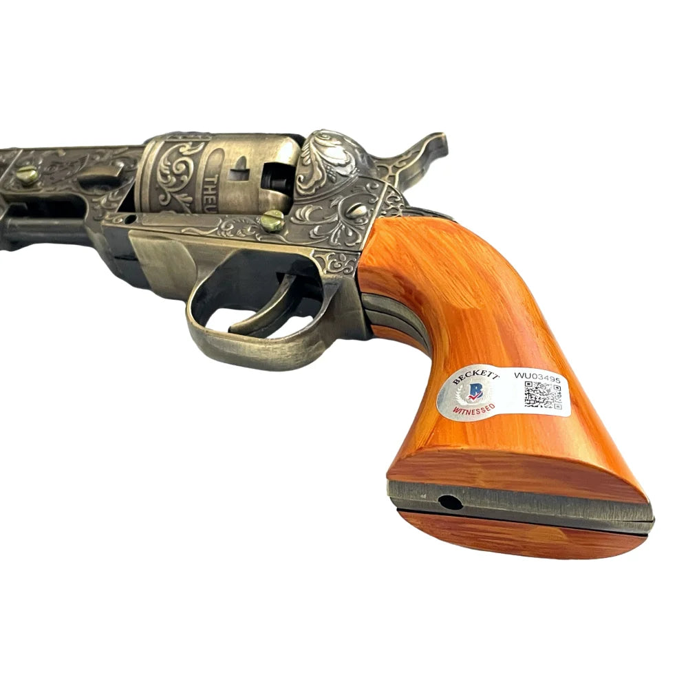 Emilio Estevez Autographed Young Guns Billy the Kid Prop Gun - BAS COA Certified Signed Memorabilia - Perfect for Movie Collectors, Western Decor & Fan Displays