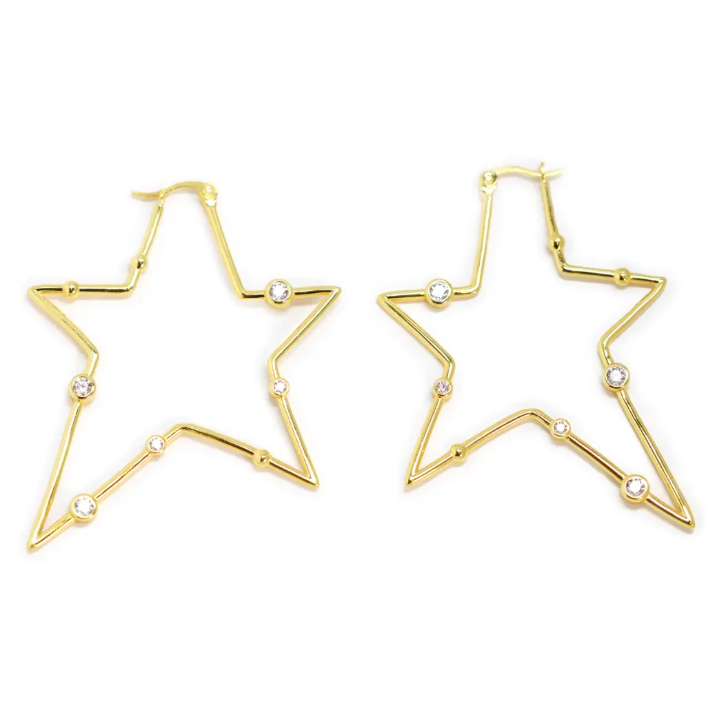 Lucy Hoop Earrings - Sterling Silver 14K Gold Plated Hoop Earrings for Women, Trendy Minimalist Circle Earrings | Perfect for Everyday Wear, Parties & Gifts