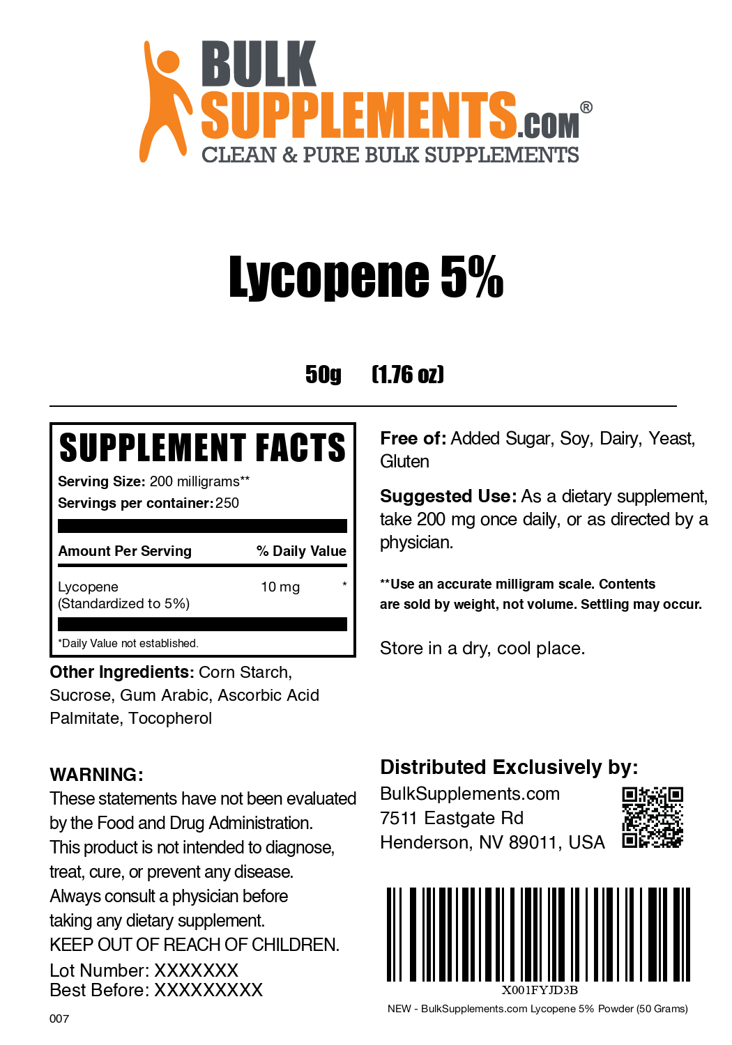 Premium Lycopene Powder 24598353 - Natural Antioxidant Supplement for Heart & Skin Health - Supports Immune System & UV Protection - Ideal for Smoothies, Juices & Dietary Supplements