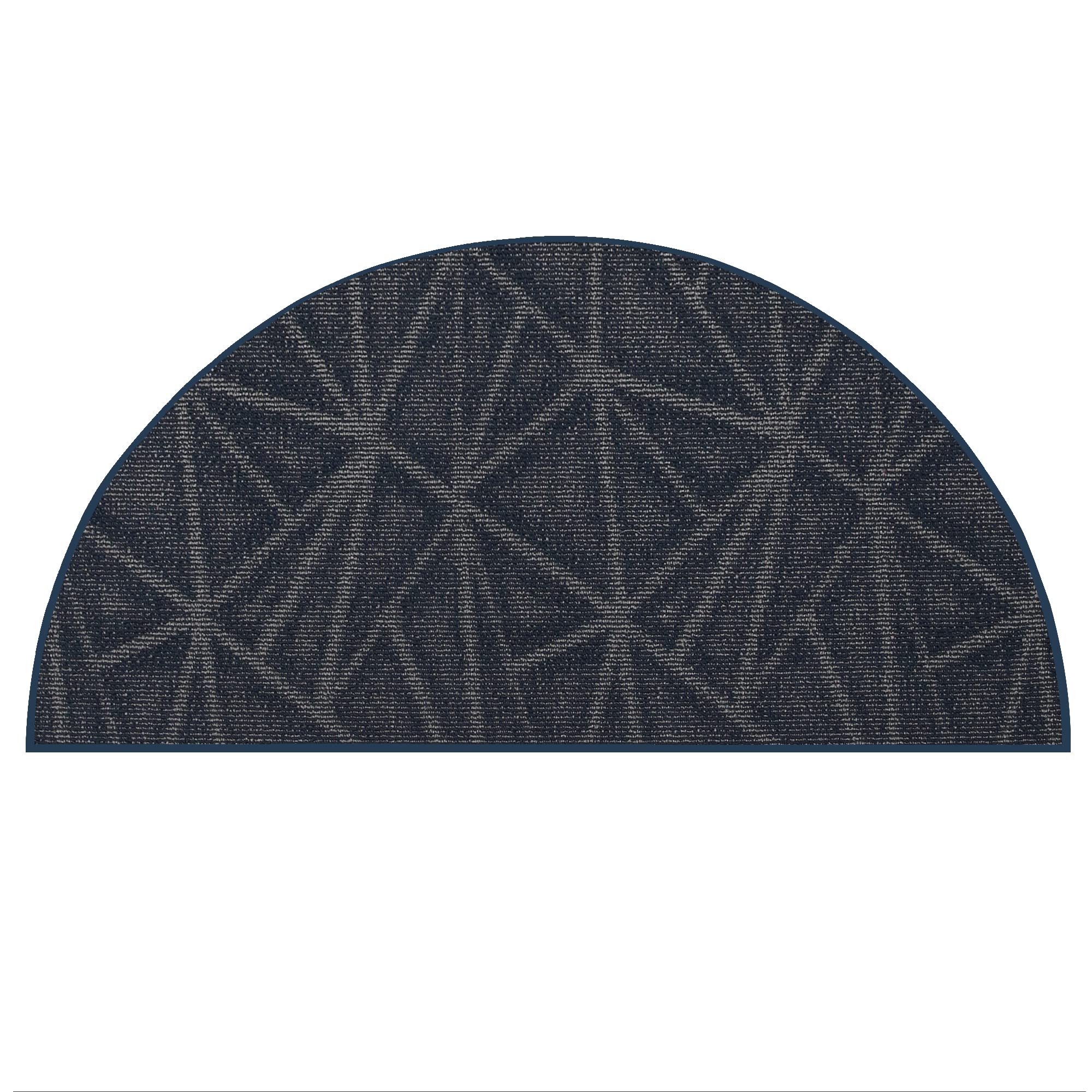 Modern Navy Indoor/Outdoor Commercial Rug - Half Round 27