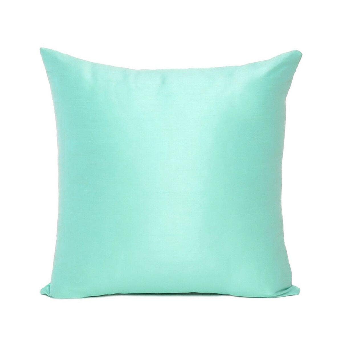 18 Inch Solid Color Sea Green Pillow Cover - Soft Square Cushion Case for Couch, Bed & Home Decor | Stylish Decorative Throw Pillows for Living Room & Bedroom