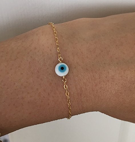 Evil Eye Protection Bracelet for Women - Gold, Rose Gold & Silver Adjustable Chain - Spiritual Jewelry for Good Luck & Positive Energy | Perfect for Gifts, Meditation & Everyday Wear