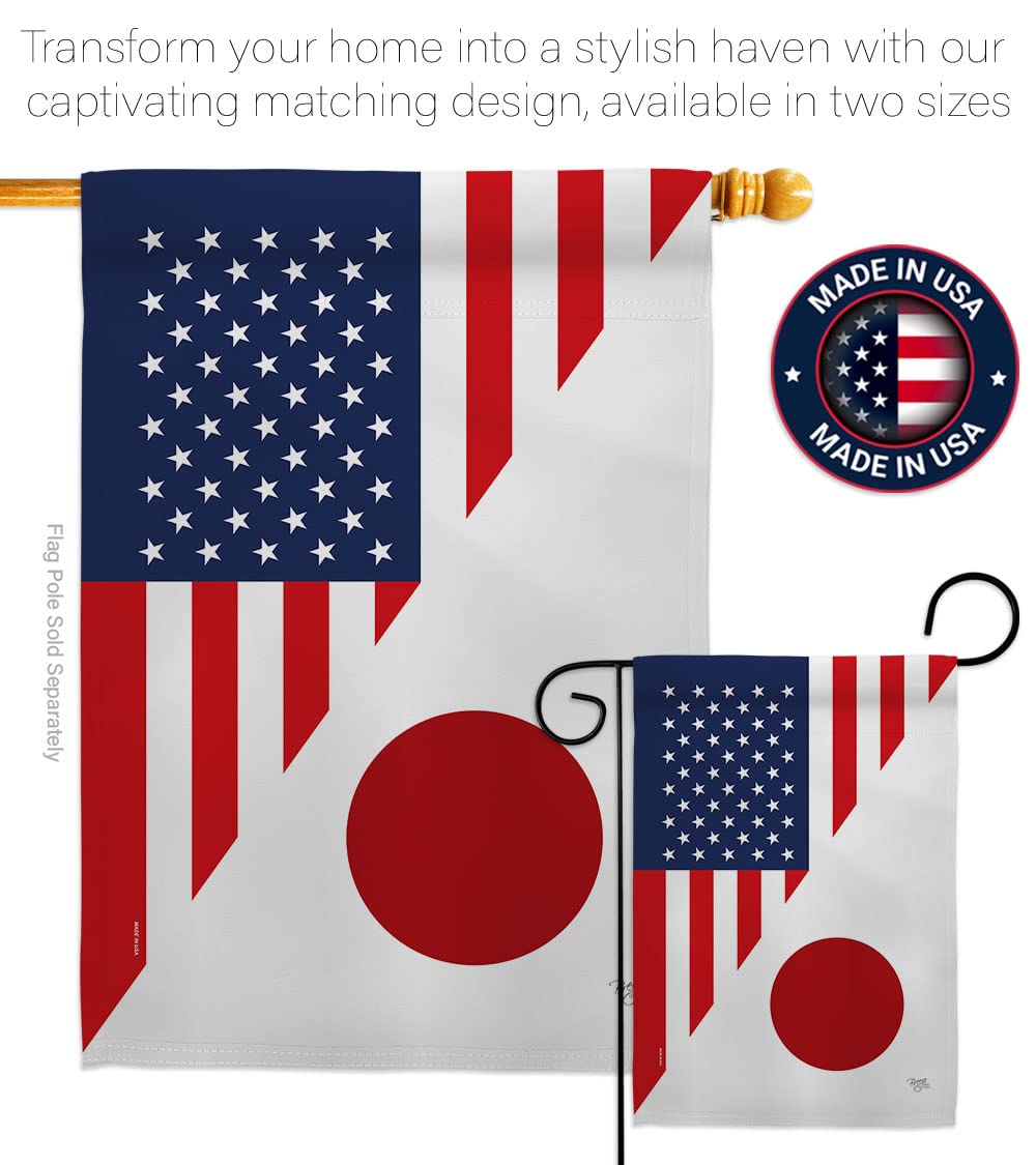 US Japan Friendship Garden Flag - Double-Sided Yard Decoration for Home & Gifts
