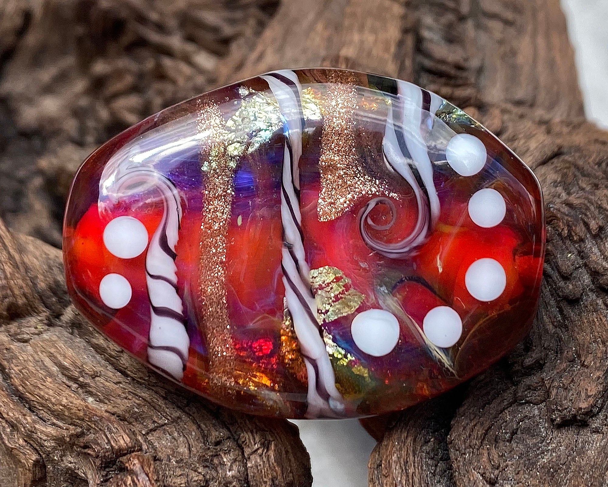 Handmade Pink Lampwork Glass Focal Bead for Jewelry Making - Unique Artisan Craft Beads for Necklaces, Bracelets & DIY Crafts - Perfect for Bohemian & Fashion Jewelry Designs