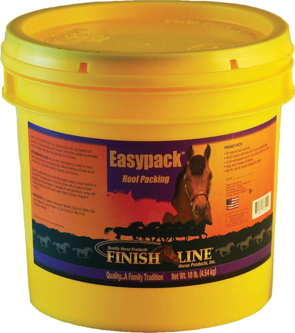 Finish Line 129082 Easypack Hoof Packing for Horses - 10 lb Bag | Hoof Care & Protection for Trail Riding, Show Prep & Daily Maintenance