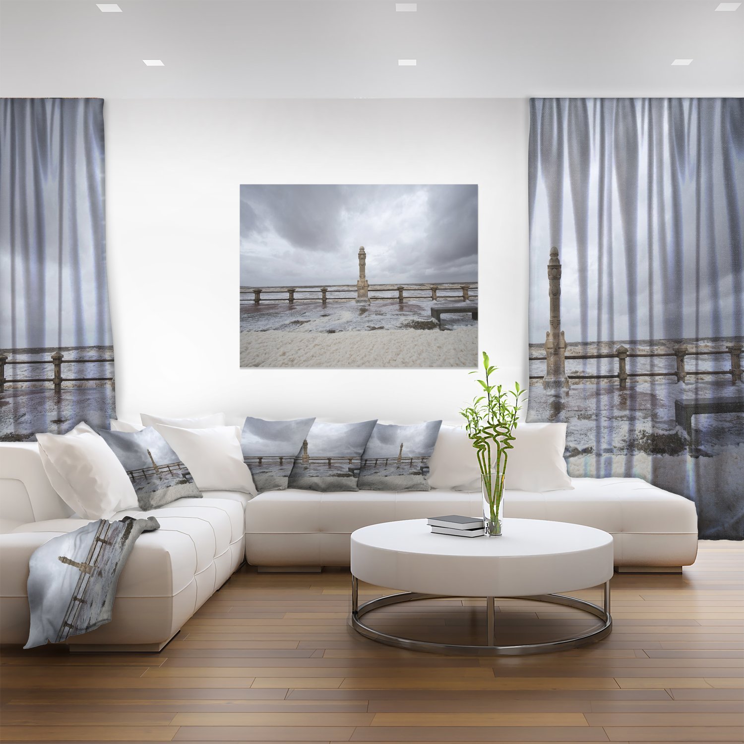 Uruguay Spring Storm Panoramic Bridge Canvas Art Print - Stunning Wall Decor for Living Room, Bedroom & Office