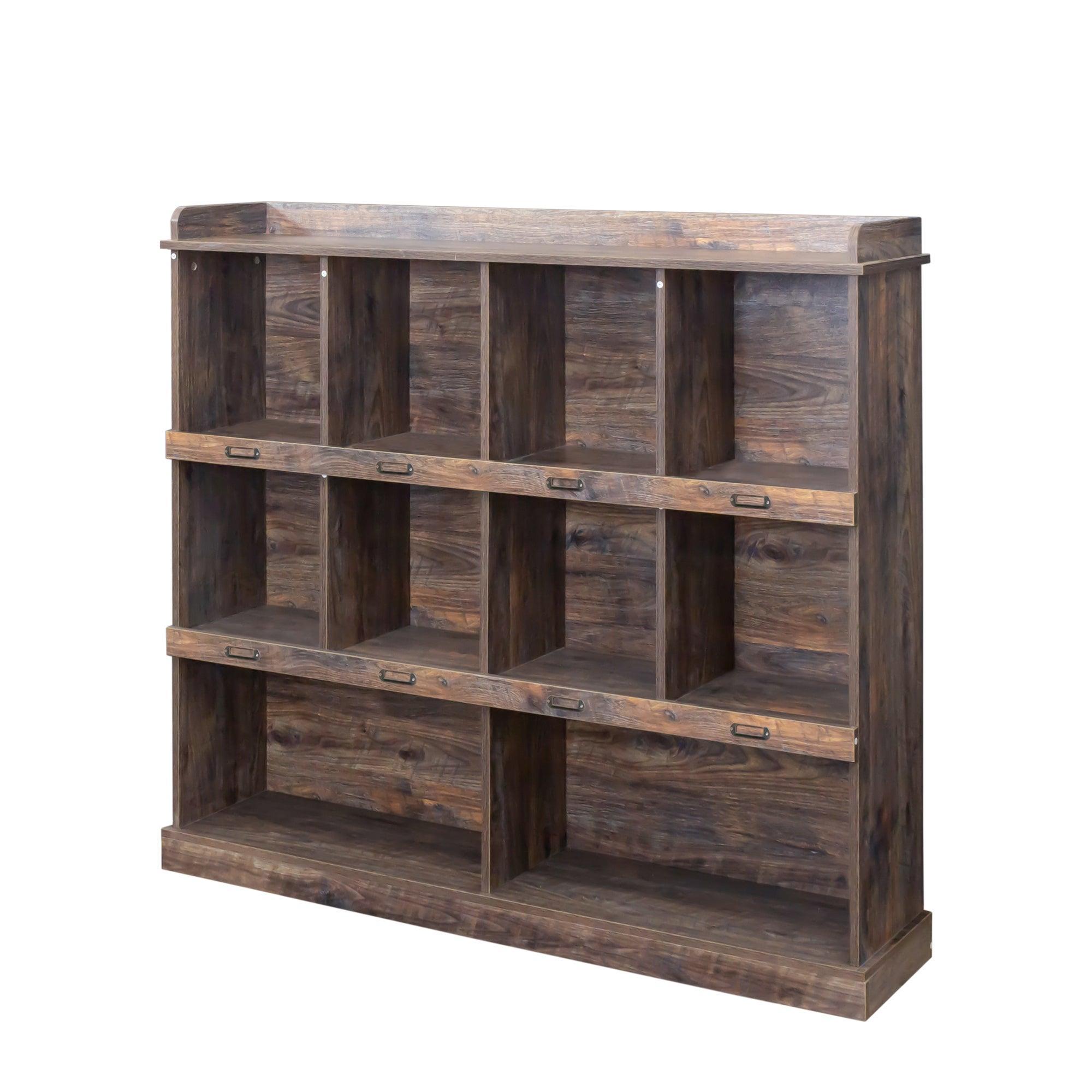 10-Shelf Bookcase for Home & Office - Sturdy Storage Organizer for Books, Files & Decor - Perfect for Living Room, Study & Workspace
