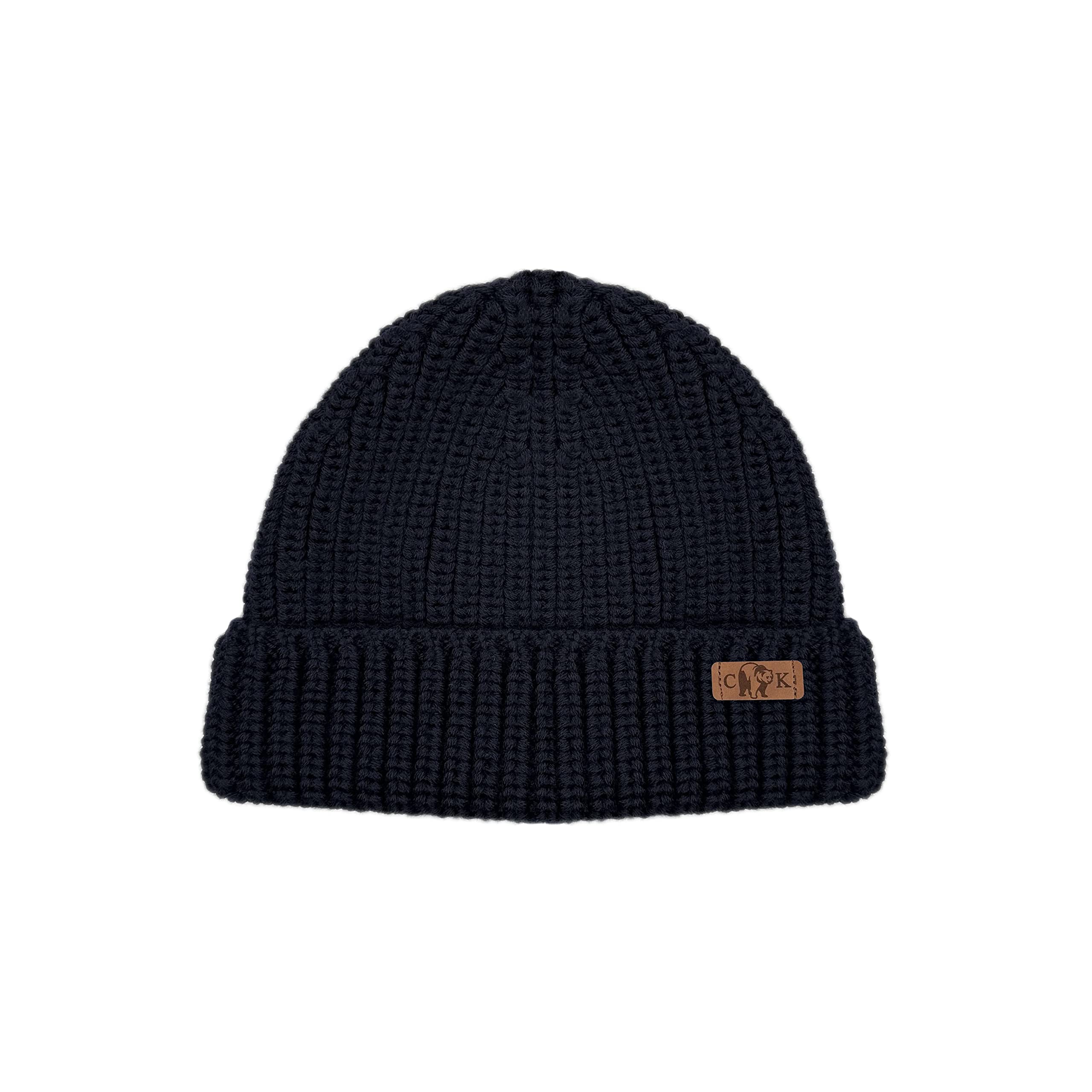 Canada Merino Wool Knit Beanie for Men & Women - Classic Fisherman Winter Hat with Cuff, Warm Skull Cap, Unisex Canadian Toque - Perfect for Skiing, Snowboarding & Outdoor Winter Activities