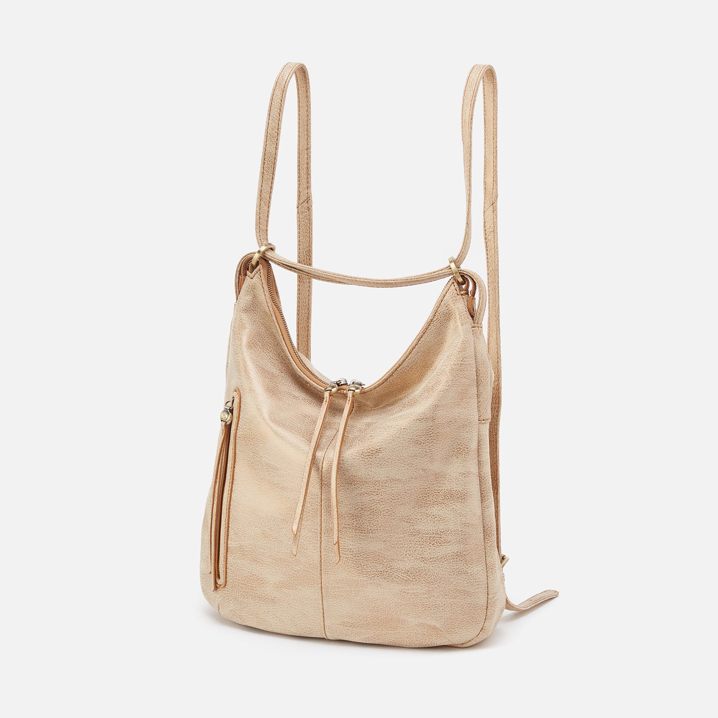Merrin Convertible Backpack - Premium Metallic Leather Gold Leaf Crossbody Bag for Women | Perfect for Travel, Work & Everyday Use