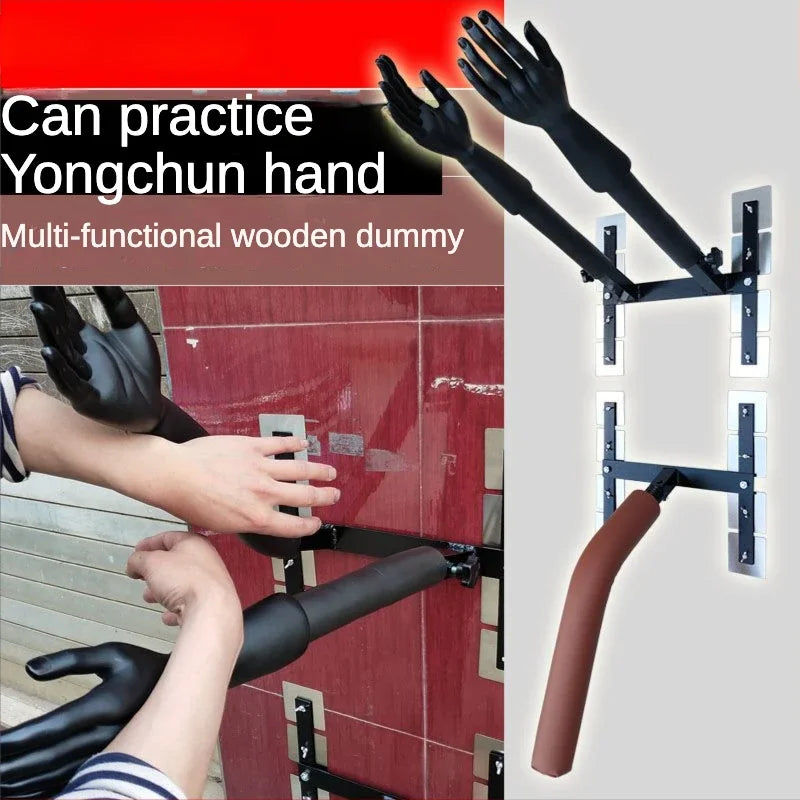 Wing Chun Wooden Dummy Training Equipment - Multifunctional Hand Shaped Wooden Dummy for Martial Arts Practice | Perfect for Home Gym, Kung Fu Training & Self-Defense Practice