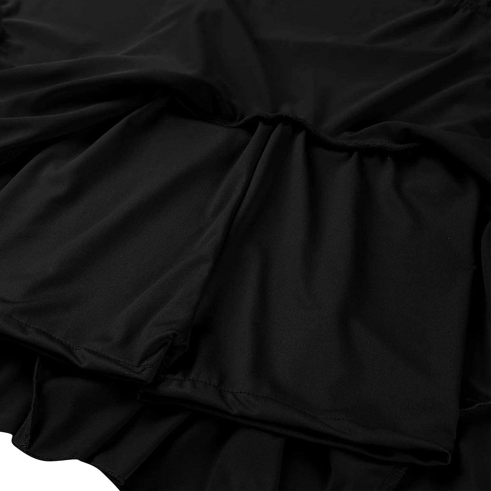 Women Latin Dance Dress Ballroom Costume Samba Tango Practice Skirt with Built-in Shorts for Competition Performance Social Dancing