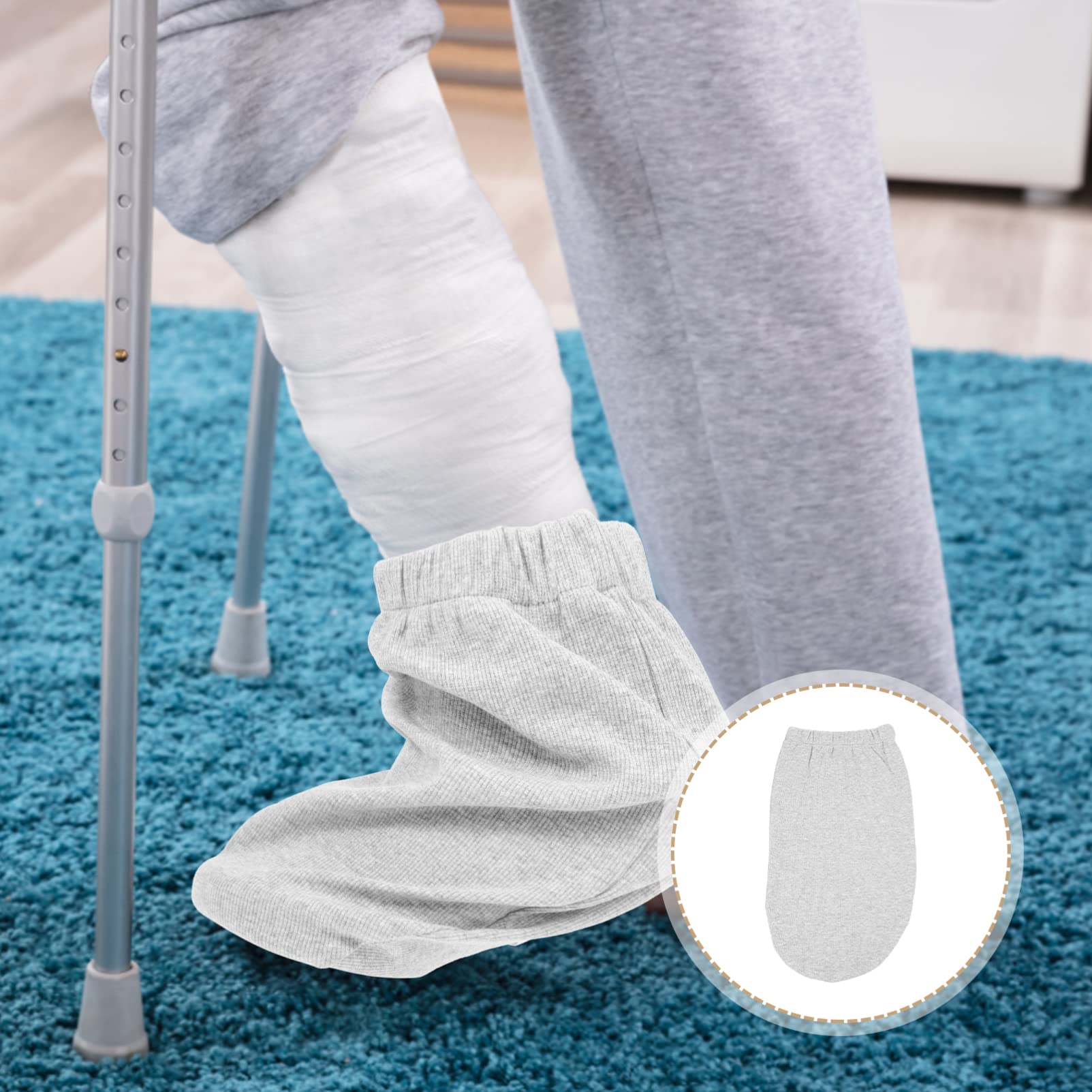 Healifty Breathable Cotton Foot Warmer Socks for Men & Women - Fracture & Injury Protector, Toe Cover, Cast Sock - Warm Care Splint Socks for Winter & Recovery - Ideal for Post-Surgery, Cold Weather & Home Comfort
