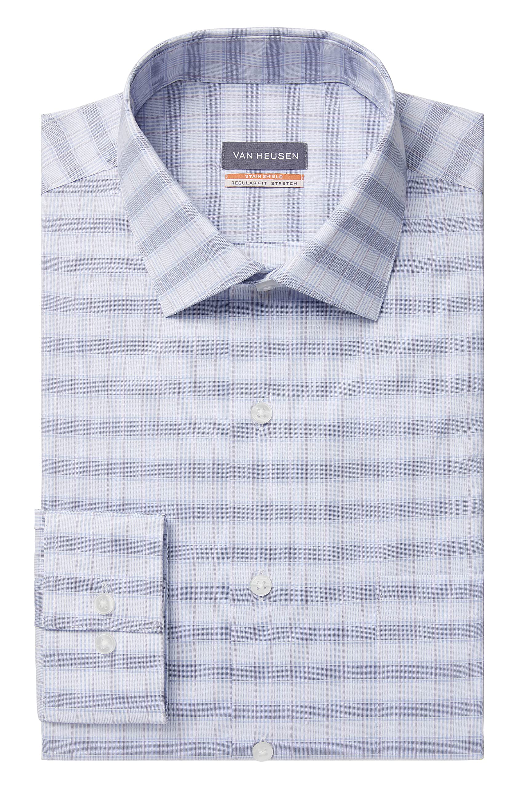 Van Heusen Men's Tall Fit Dress Shirt - Stain Resistant & Stretch Comfort - Big & Tall Sizes - Perfect for Office Wear & Formal Occasions