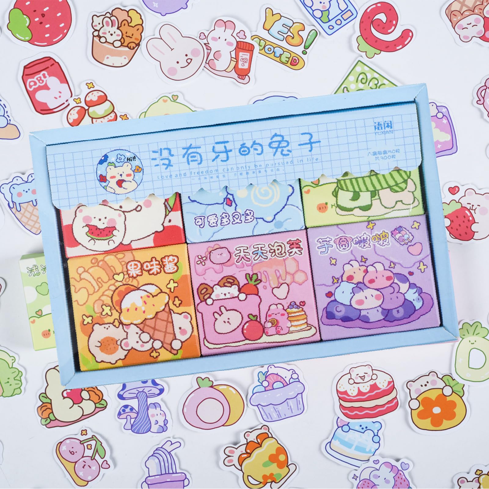 300-Piece Cute Kawaii Cartoon Animal Stickers for Kids - Small Size Korean Scrapbook Decals - DIY Photo Album, Planner, Notebook, Gift Card, Dairy, Suitcase, Laptop & Phone Case Decorations - Perfect for School Projects, Journaling & Crafting