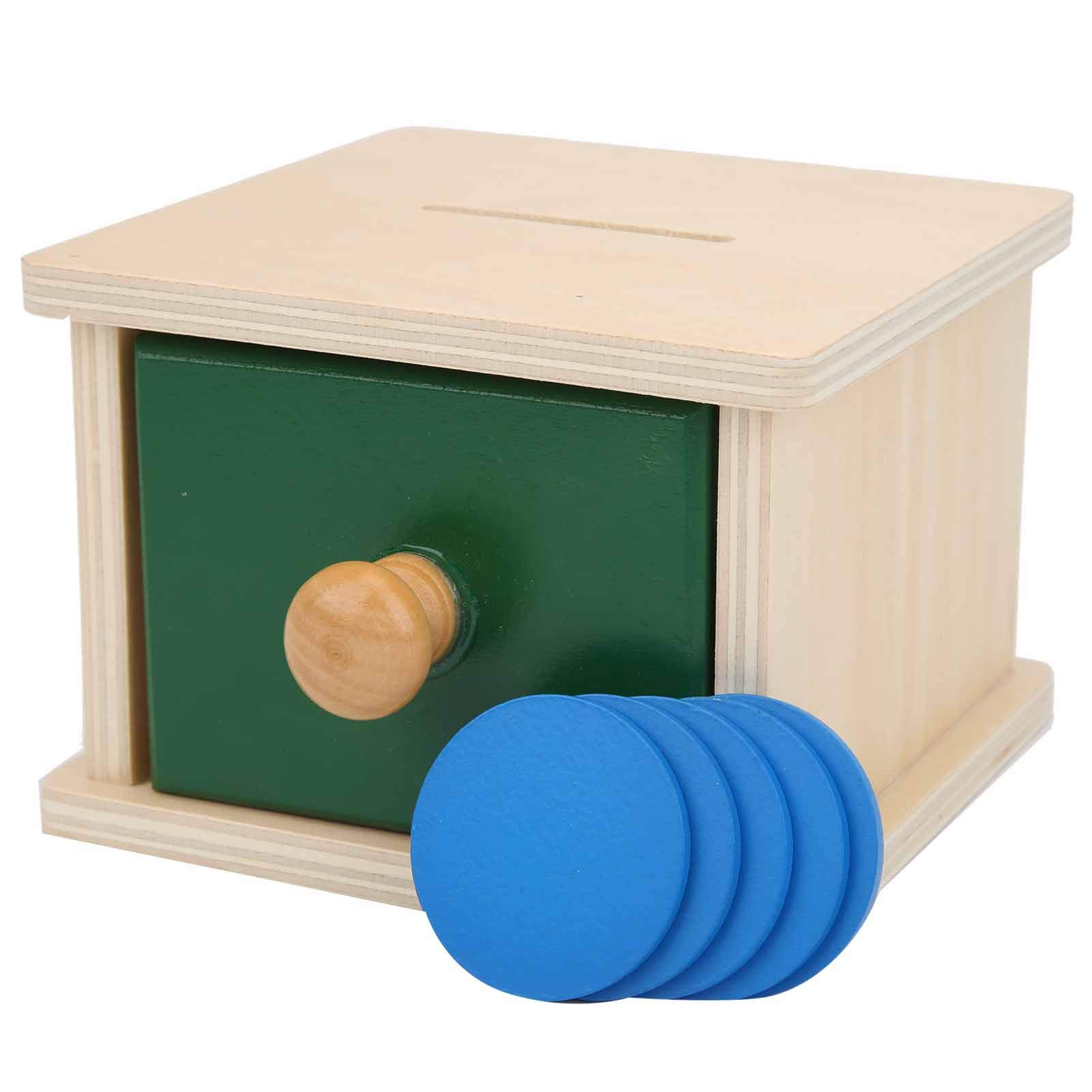 Wooden Ball Box Toy for Kids - Montessori Imbucare Box with 3 Balls for Early Learning Play