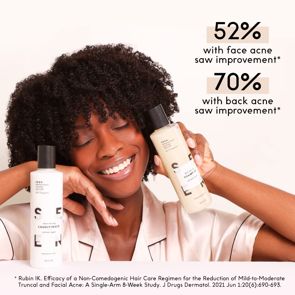 SEEN Conditioner Eco-Refill | Sulfate-Free & Non-Comedogenic Hair Conditioner for Sensitive & Acne-Prone Skin | Dermatologist Developed | Light Scented | Perfect for Daily Hair Care & Scalp Health