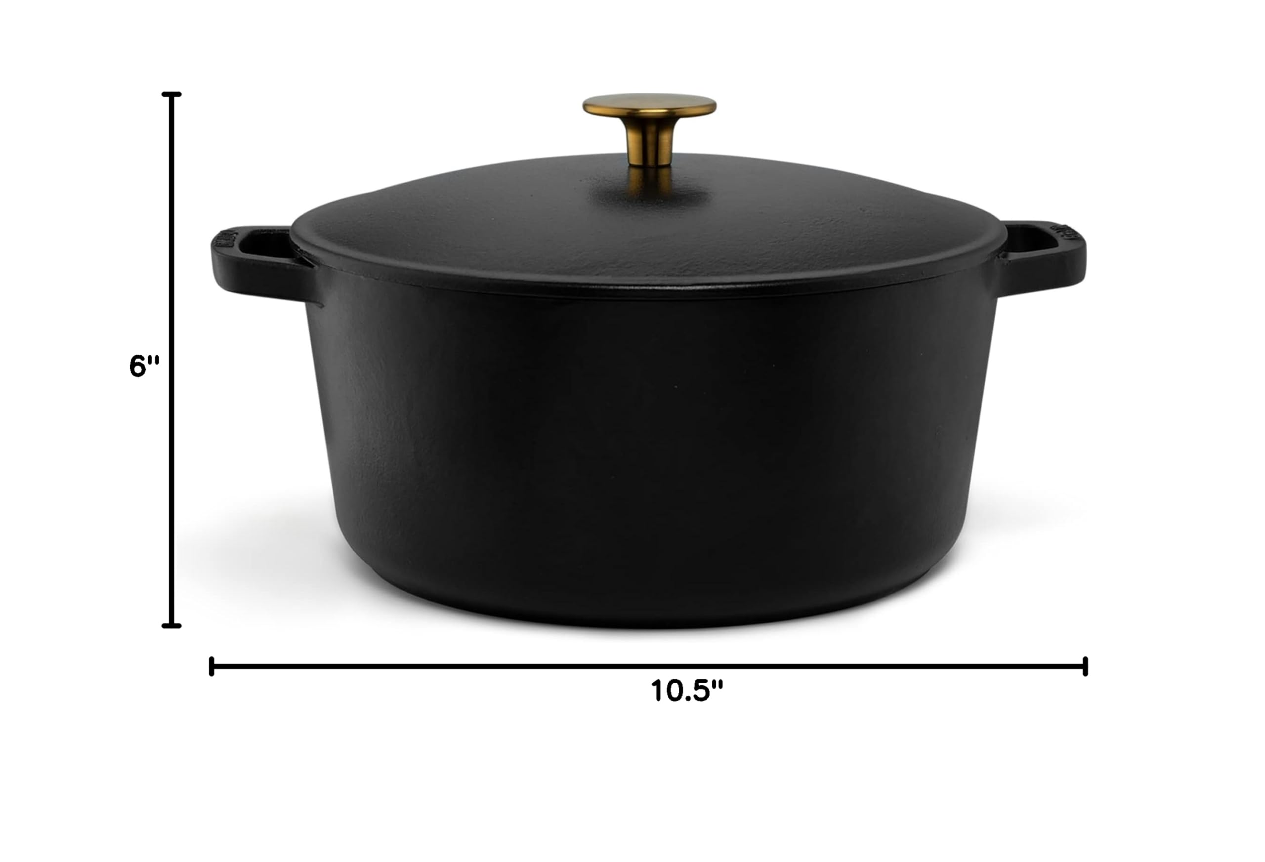 Premium 5.5-Quart Enameled Cast Iron Dutch Oven with Lid - Kana Milo Black & Gold Casserole Pot | Oven & Dishwasher Safe | Even Heat Distribution for Soups, Stews & Bread Baking | Perfect for Family Dinners & Entertaining
