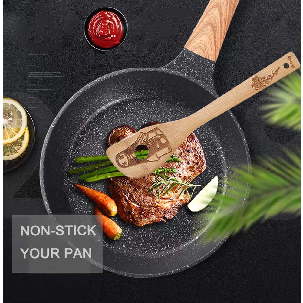 Nightmare Before Christmas Wooden Spoons Set - Burned Bamboo Kitchen Utensils for Cooking, Halloween Decor, and Housewarming Gifts - Perfect for Spooky Kitchen Decorations and Themed Dinner Parties