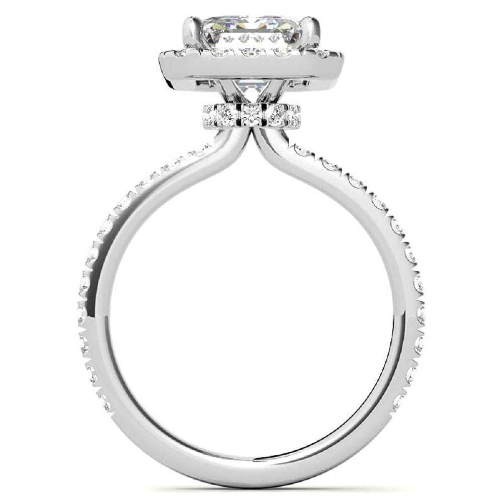 3 CT Emerald Cut Moissanite Engagement Ring - Vintage Solitaire Wedding Band with 4-Prong Setting in Sterling Silver - Anniversary, Promise Ring Gift for Her - Perfect for Proposals, Weddings & Special Occasions