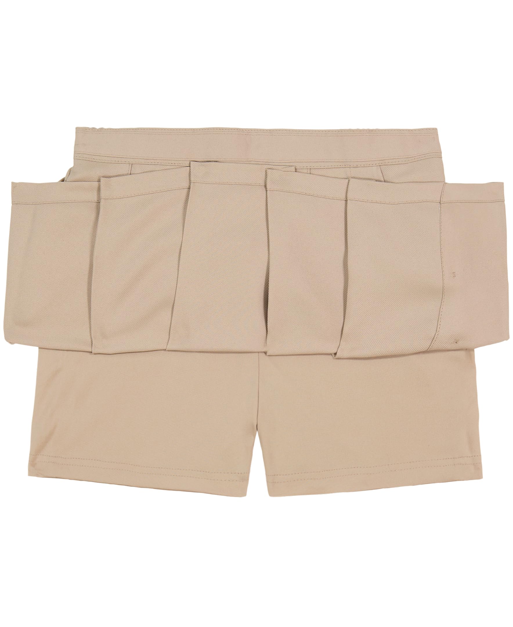 Nautica Girls' Pleated School Uniform Skirt with Built-in Undershorts - Stretch Knit Waistband, Easy Pull-On Design for Comfort & Style - Perfect for School, Church & Special Occasions