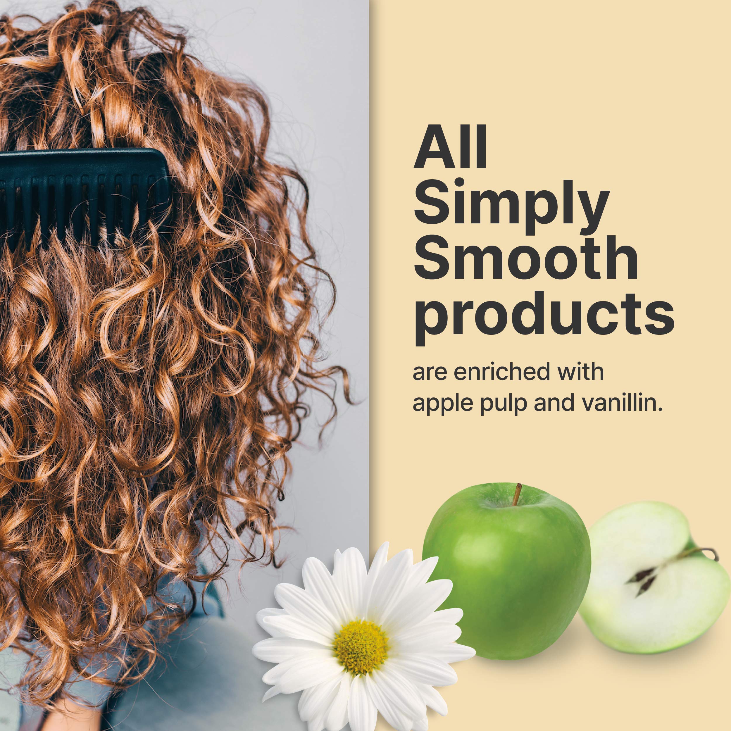 Simply Smooth Xtend Keratin Replenishing Tropical Shampoo - Keratin & Collagen Infused Daily Shampoo for Damaged Hair (33.8 Oz) - Perfect for Color-Treated, Dry & Frizzy Hair at Home or Salon Use