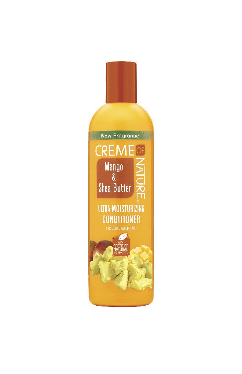 Creme of Nature Mango & Shea Butter Shampoo and Conditioner Set - Ultra Moisturizing for Dry, Damaged Hair - 12 Fl Oz Each - Perfect for Curly, Natural & Color-Treated Hair - Salon Quality Hydration for Daily Hair Care