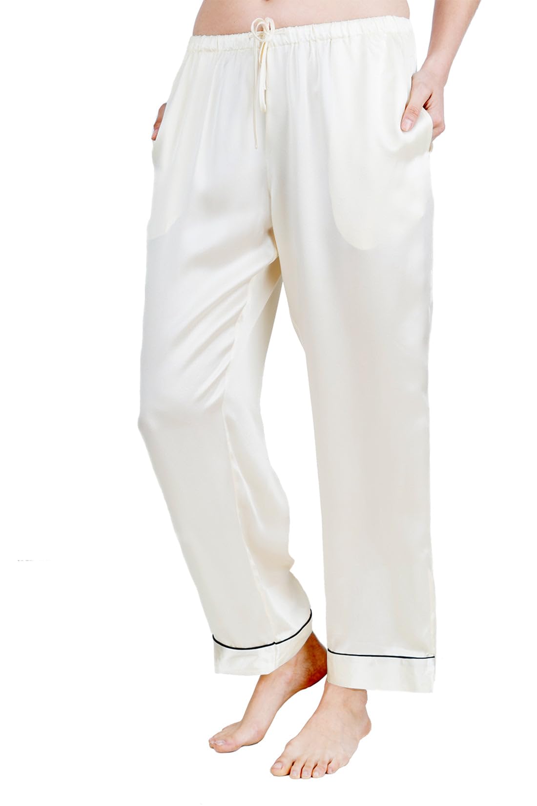 Luxury 100% Mulberry Silk Pajama Pants for Women - Soft & Breathable Sleepwear for Comfortable Nights & Relaxing at Home