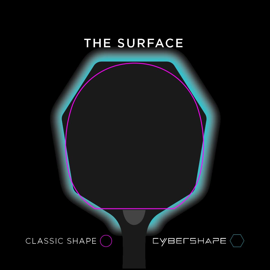 STIGA Cyber Shape Carbon Hexagon Table Tennis Paddle - Professional Ping Pong Racket for Spin & Control (Indoor/Outdoor Play, Training, Tournaments)