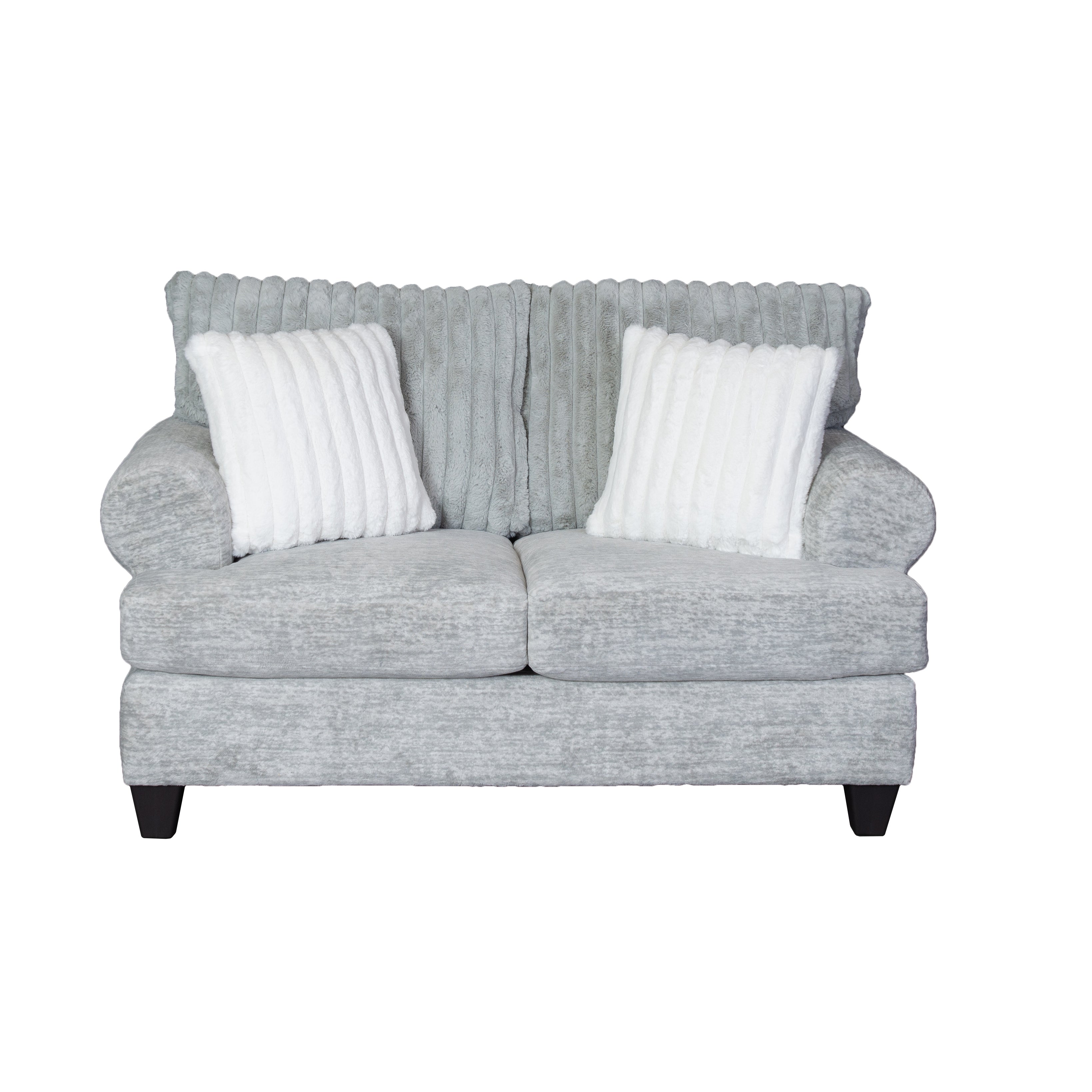 Oasis Living Room Collection: 3-Piece Sofa and Loveseat Set in Galactic Oyster Gray - Modern Sectional Couch for Small Spaces, Apartment & Cozy Home Decor