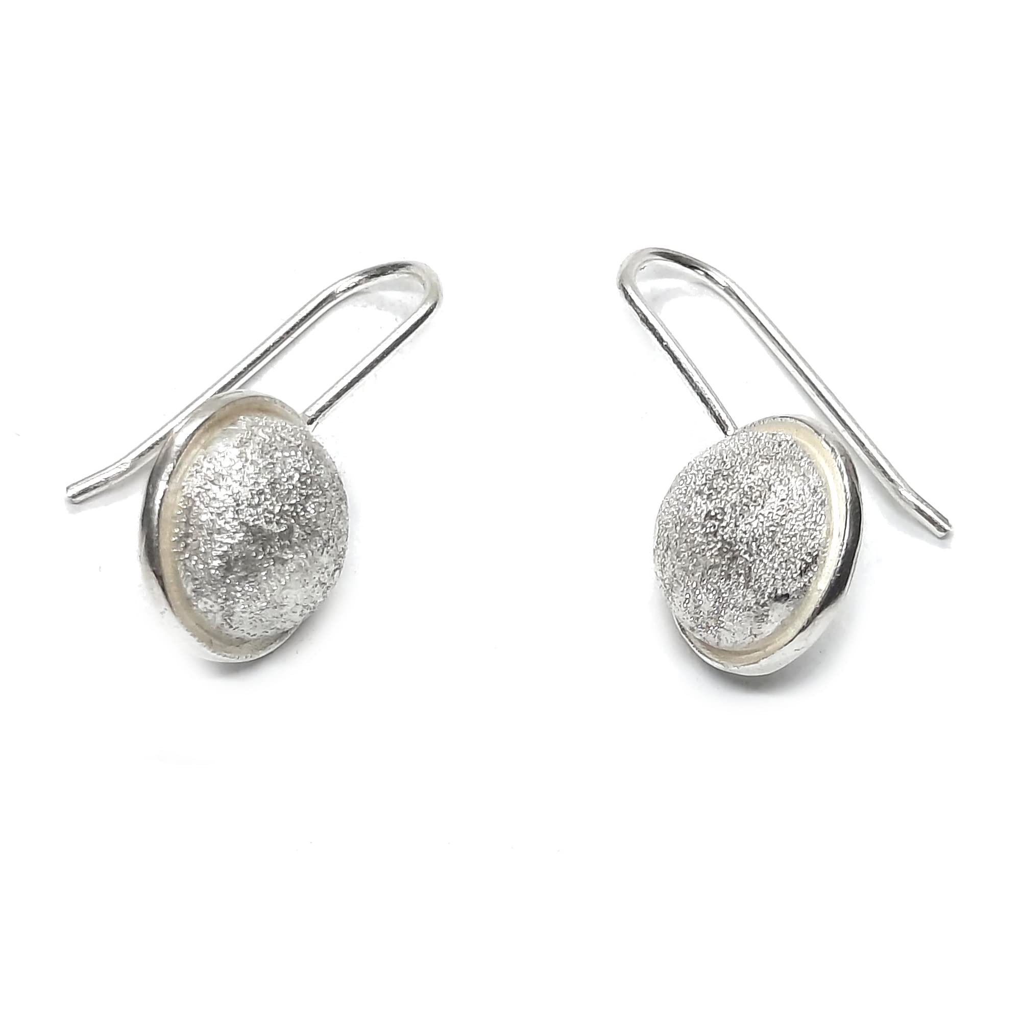 Genuine 925 Sterling Silver Hemispherical Hook Earrings - Solid Hallmarked for Authenticity | Perfect for Parties, Weddings & Everyday Elegance