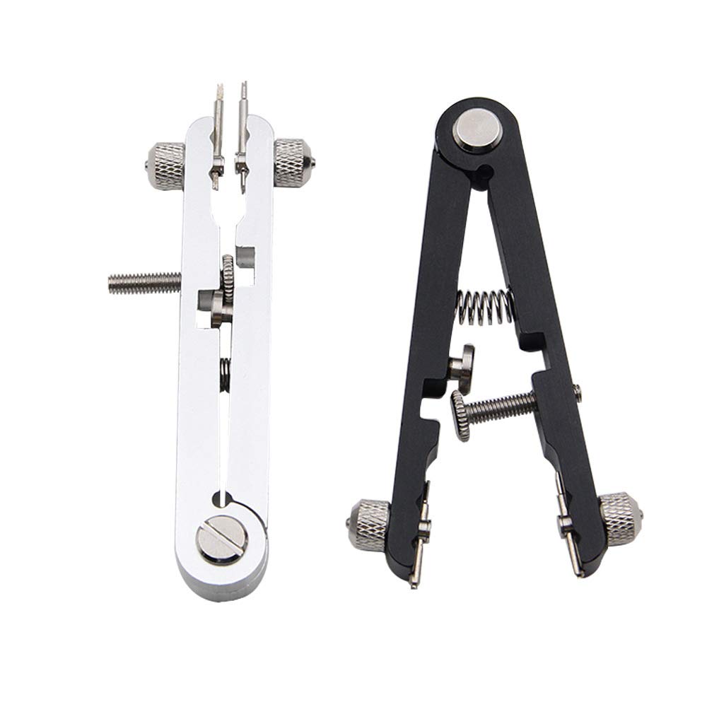 Professional Watch Spring Bar Tool Kit - Watch Repair Tool with Ear Pliers, V-Shaped Watch Strap & 6 Needles - Black Watch Band Remover for Watch Maintenance & Strap Replacement (Ideal for Watch Enthusiasts & Jewelers)