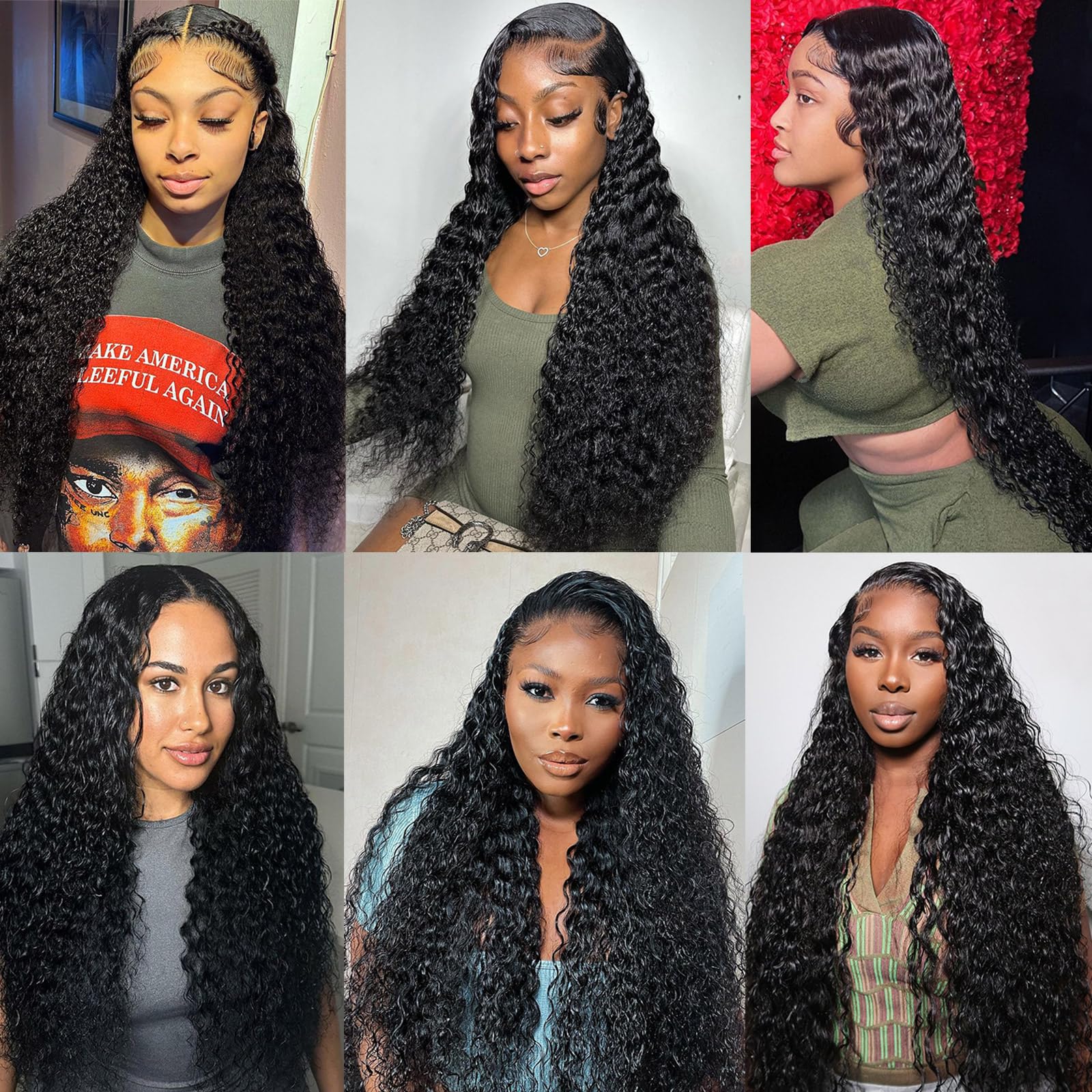 30 Inch Deep Wave Lace Front Wigs Human Hair - 13x6 HD Transparent Lace Frontal - 180% Density Glueless Pre Plucked with Baby Hair - Natural Black/Brown/Blonde - Perfect for Daily Wear, Cosplay, and Special Occasions