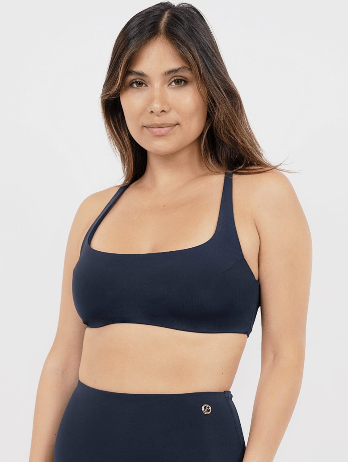 Crete Econyl® Cross Back Bikini Top | Sustainable Swimwear for Women | Beach, Pool & Summer Vacation Essentials