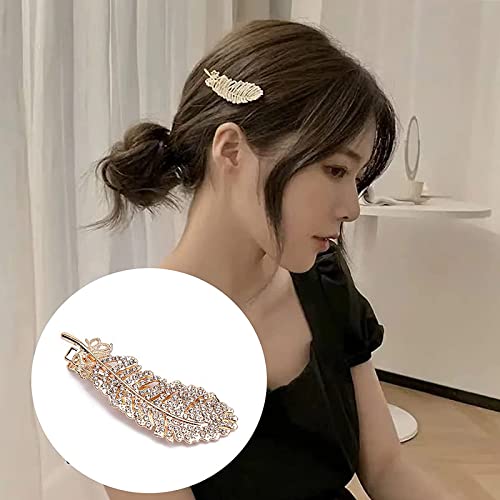 FAMEZA Pearl Hair Clips for Women - 6 Pack Metal Hair Barrettes & Hairpins, Elegant Hair Accessories for Girls, Ladies, Girlfriend - Perfect for Weddings, Parties, Work & Everyday Style