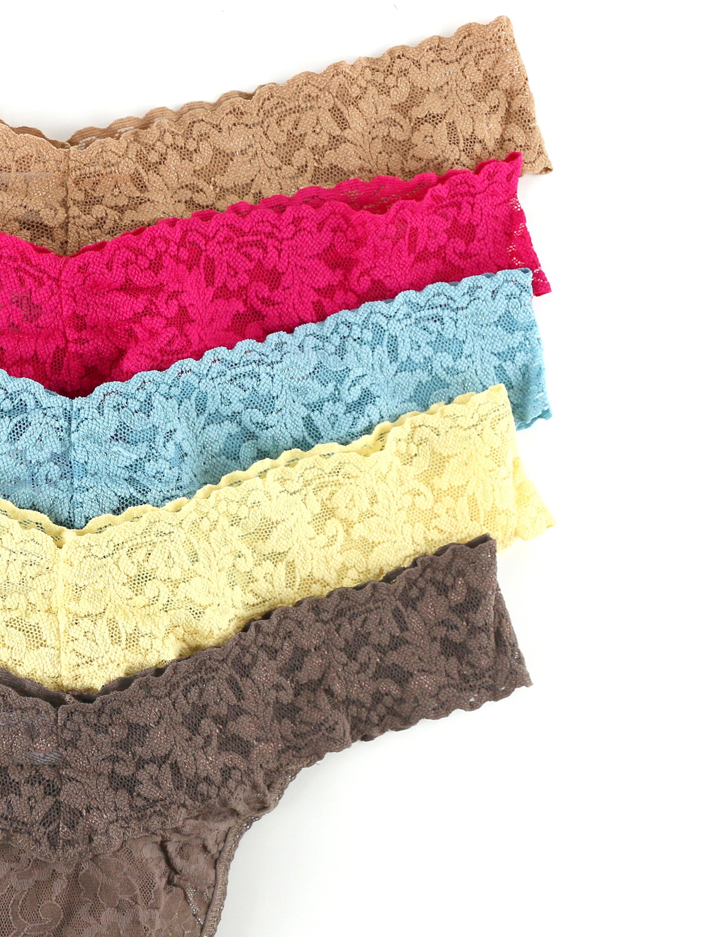 Hanky Panky Original Rise Thongs 5-Pack - Soft Comfortable Women's Underwear for Everyday Wear & Special Occasions