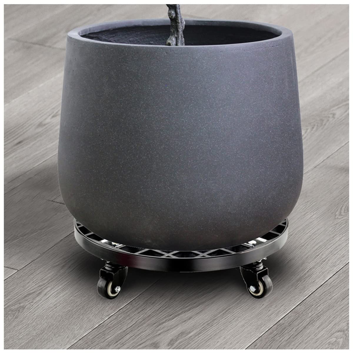 51cm Rolling Plant Stand with Casters - Round Potted Flower Pot Mover Dolly for Indoor & Outdoor Use - Perfect for Home, Garden, Balcony, Patio, and Nursery Decor